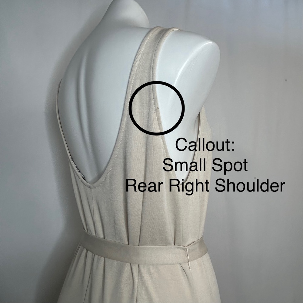 Bershka Beige Button Down Jumpsuit with‎ Tie Waist, Medium - Picture 12 of 16